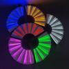 LED Performances Hand Fan Folding Hand Fan Chinese Handheld Glowing Fan with LED Light Dancing Props for Men Women