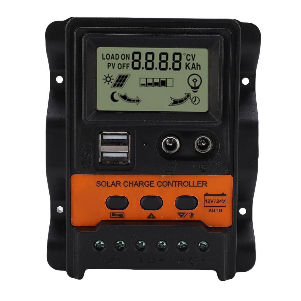 Solar Panel Controller 12V 24V Dual USB DC Port 20A Efficient Auto Adaptive for Street Light PV Power Generation