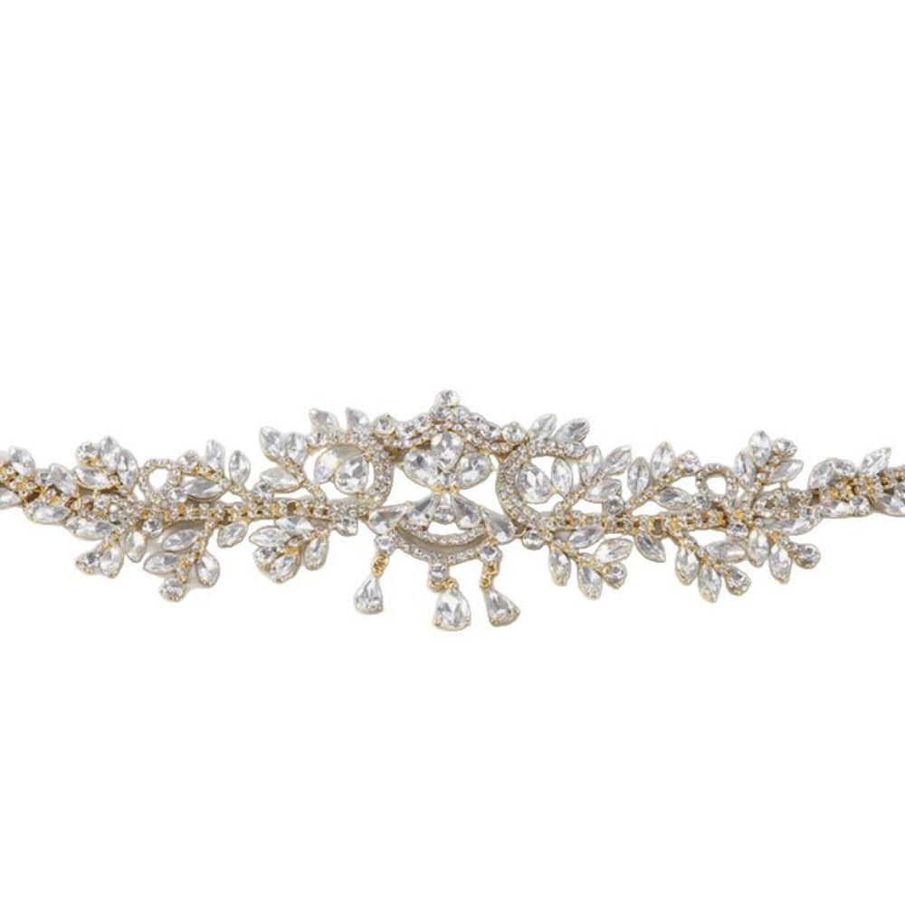 Sparkling Rhinestone Headdress Luxury Bridal Tiaras Head Chain  Bridal Party