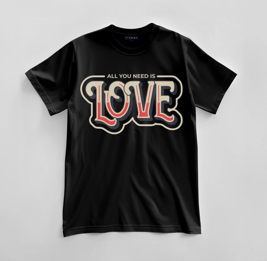 Custom All You Need Is Love T-shirt Design Unisex Jersey Short Sleeve Tee
