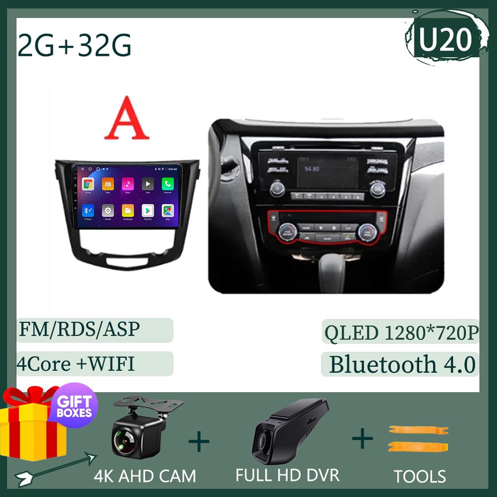 Android 14 AI Voice Wireless CarPlay Android Auto Radio For Nissan Qashqai J11 Nissan X trail T32 2014 - 2017 4G Car Multimedia