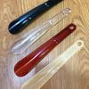 Clear Plastic Shoehorn with Extended Handle for Easy Shoe Wearing
