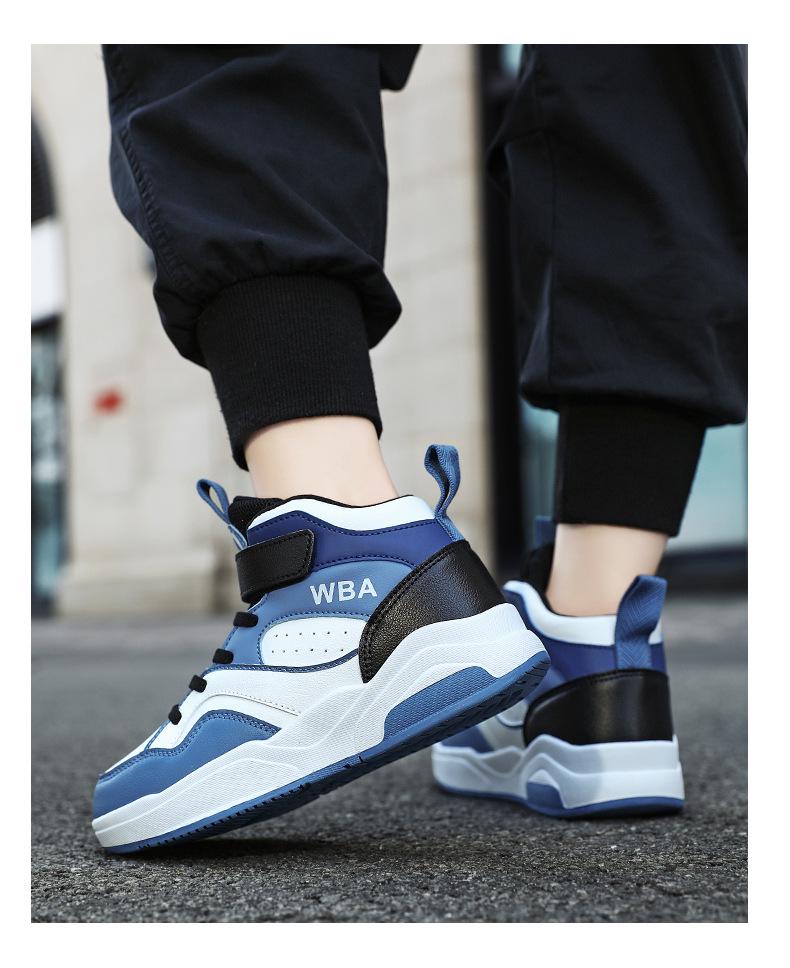 Boys' Autumn Leather Basketball Sneakers for Kids