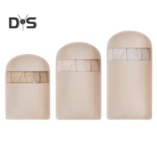 1/3Pcs Hanging Garment Bags with Self Compression Zipper Large Capacity Dustproof Space Saving Garment Clothes Bags