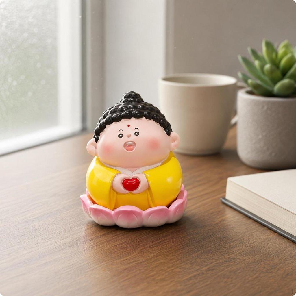 Cartoon Wealth Figurines Handmade Desk Ornament Desktop Decoration Cute Resin Statue for