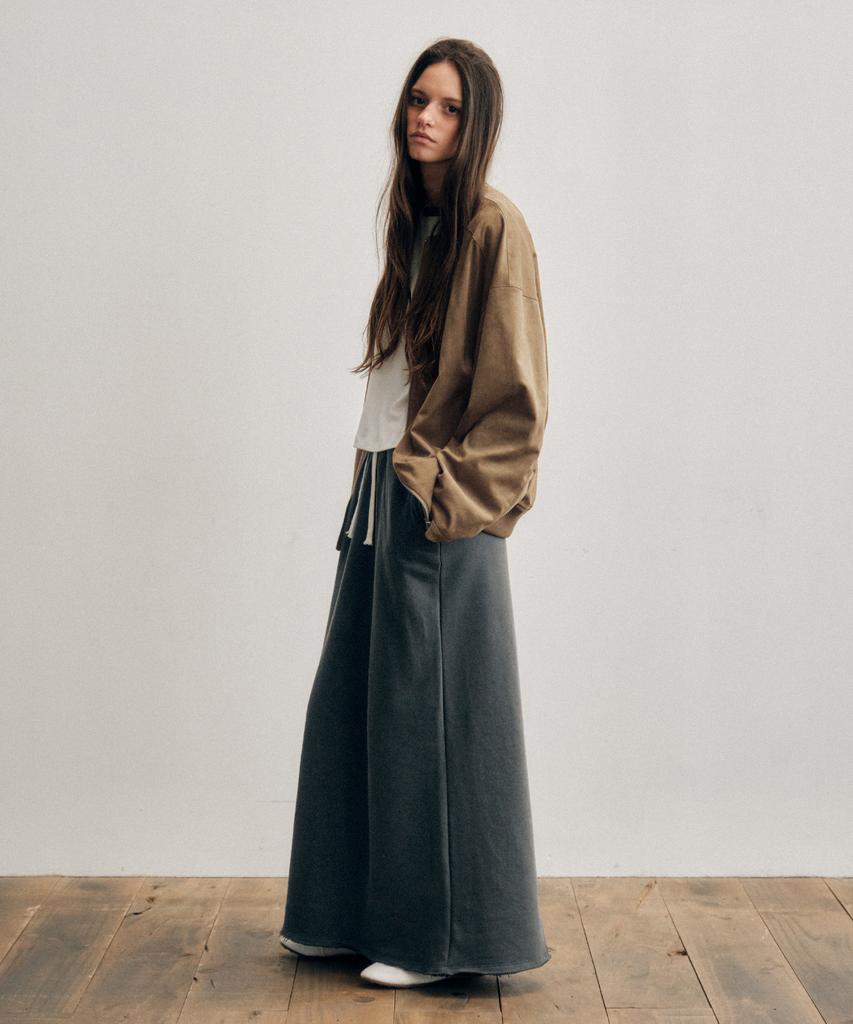 Cita Every Day Comfort Raw Edge Maxi Skirt_Cts620(Charcoal)