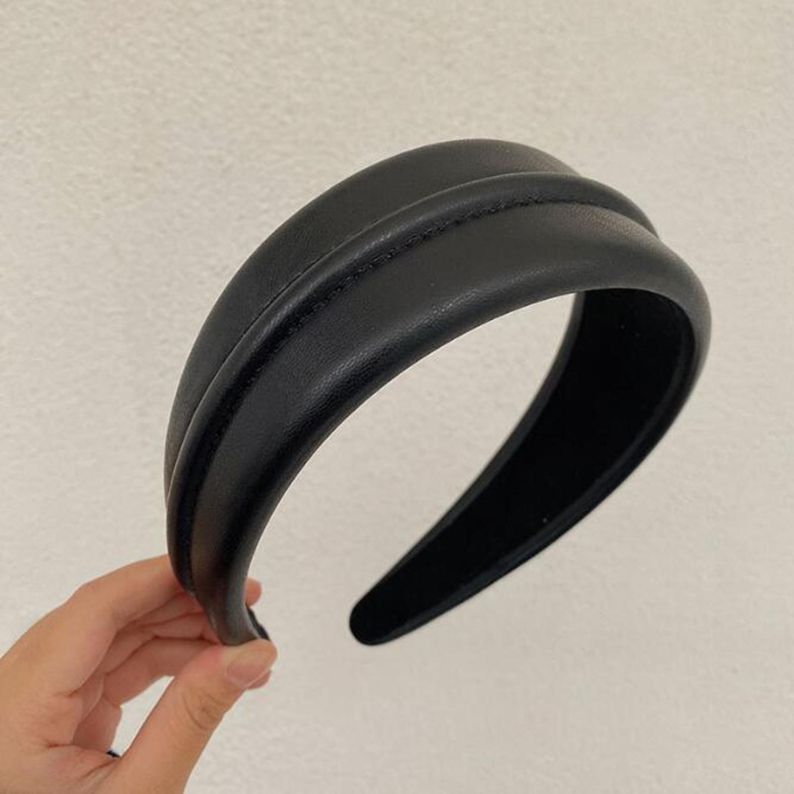 

PROLY Новая Модная Повязка на Голову для Женщин Широкая Боковая Повязка для Волос из ПУ Кожи Повседневный Головной Убор Высшего Качества Осенние Аксессуары для Волос