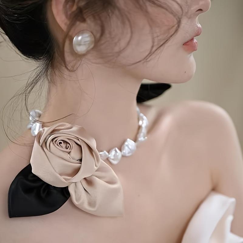 

1PC Wedding Necklace, Light Luxury, Fashionable and Elegant Bridesmaid Necklace, Suitable for Wedding Pies світло-рожевий колір
