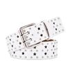 Women's Star Hollow Belt Fashion Double Row Needle Buckle Women's Belt Paired with Jeans Men's Belt Rock Punk Y2K Style