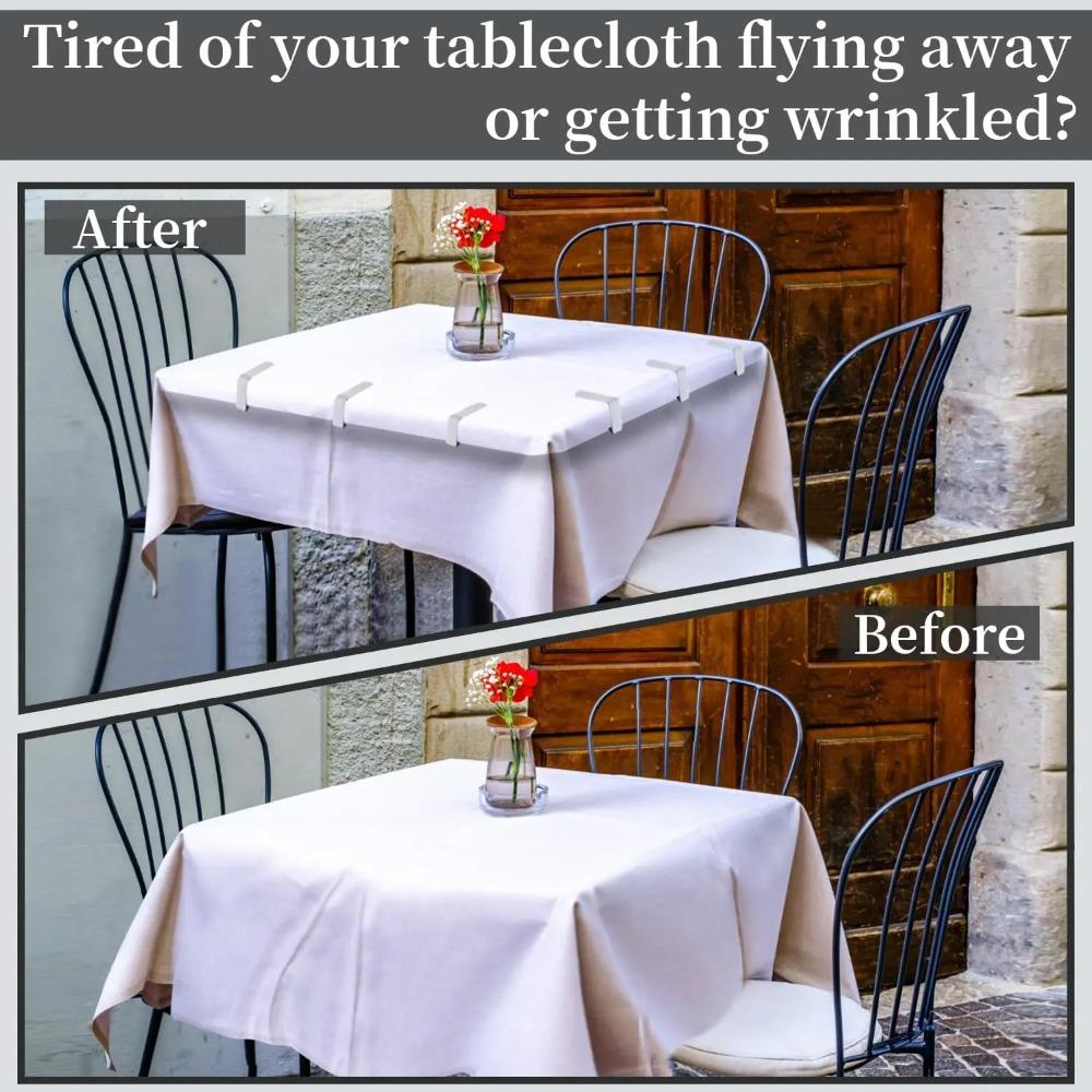 2-20Pcs Stainless Steel Anti-Slip Tablecloth Clips Non-slip Tables Cover Securing Clamps Clip Wedding Camping Promenade Table Cover Clip