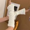 Womens Vintage Sleeve Winter Wrist Gloves Wrist Warmer Gloves Y2K Glove Fingerless Gloves for Halloween Party