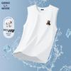 Camiseta sem mangas colete masculina GENIOLAMODE com estampa de urso em caixa