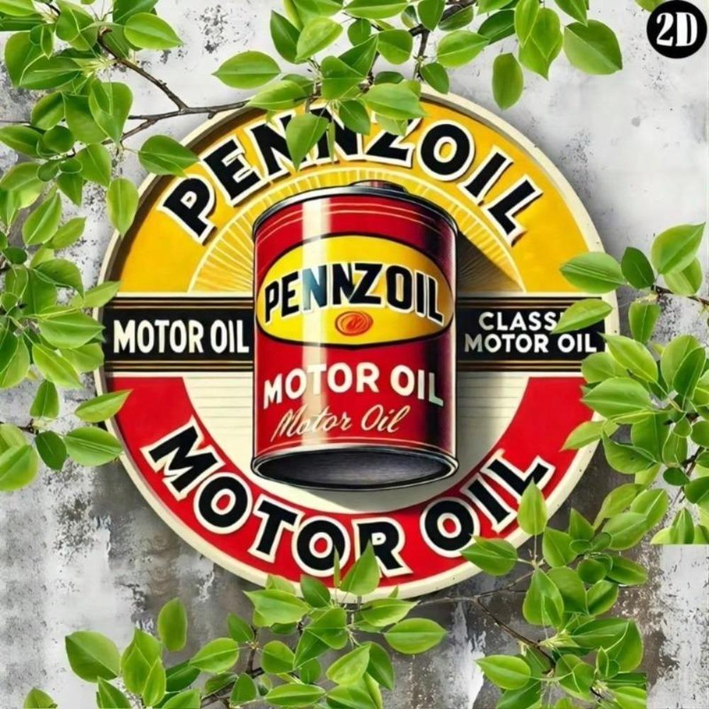 Vintage Rustic Pennzoil Classic Motor Oil Metal Wall Sign Retro Home Decor