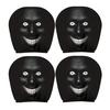 Funny Car Prank Gifts 4 Pcs Halloween Headrest Covers, Creepy Ghost Face Seat Decorative Protectors Protector, Universal Auto Decor for