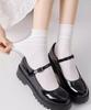 5/10 Pairs Ice Silk Women's Middle Tube Thin Socks Summer Cool Black and White Socks Ice Pile Ladies' Casual Socks