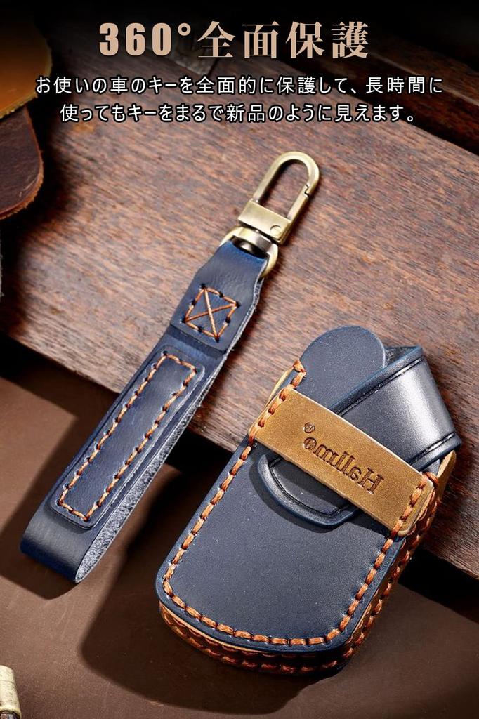 VW Key Case Volkswagen Car Smart Key Case Key Cover 3 Buttons Genuine Leather