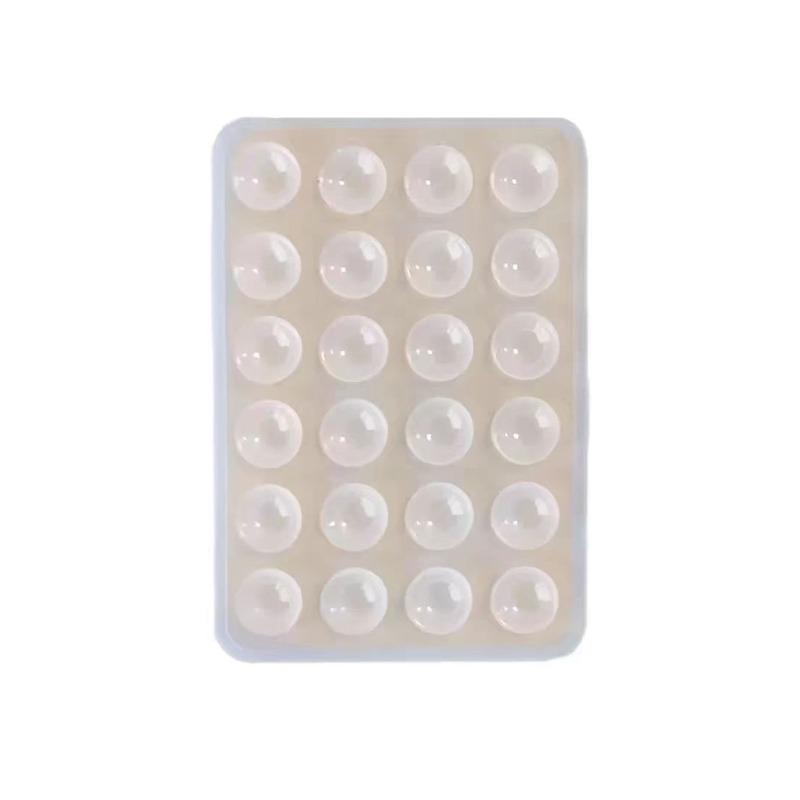 The New 24-piece Silicone Double-sided Suction Cup Is Suitable for Square Mobile Phone Back Sticker Stands
