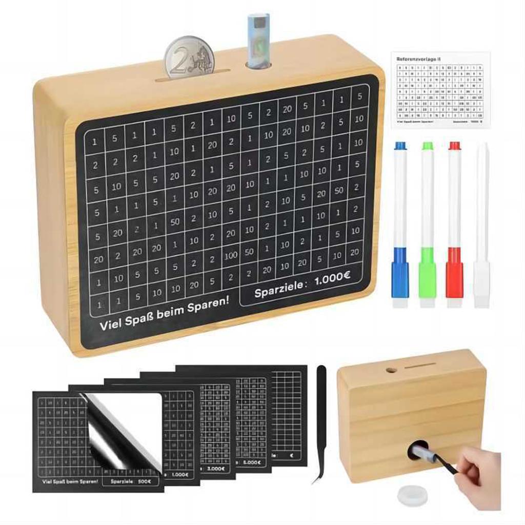 Savings Bank, Bank For Adults And Children, Savings Goals And Savings Objectives, Coin Bank For Boys And Girls, No Installation Required, 8ml