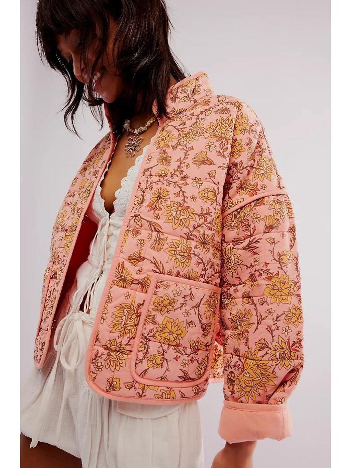 2024 Autumn/Winter Quilted Color Block Women's Cotton Jacket