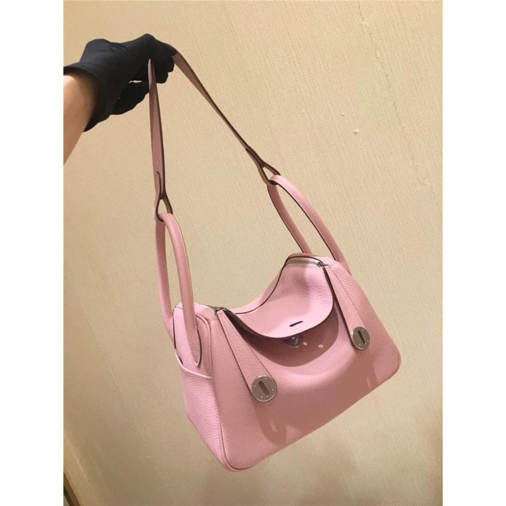 High-end Bag 26 Doctor Bag Head Layer Leather Single Shoulder Crossbody Pillow Bag Large Capacity