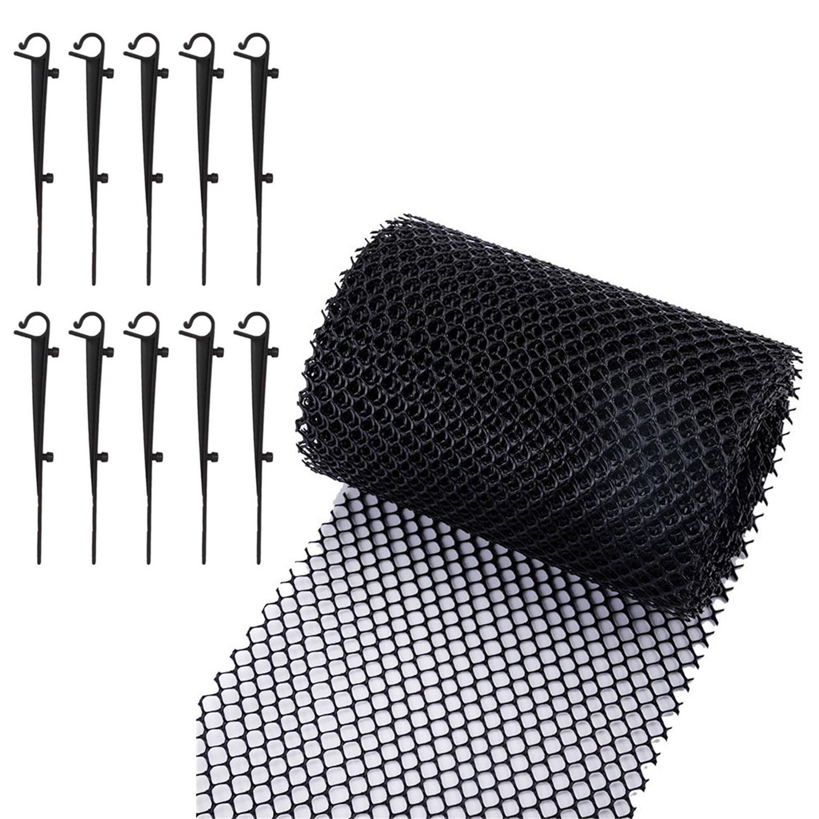 

Plastic Roof Gutter Guard Filters Grid Fence Anti-Falling Net Mesh Strainer Filter Fence Gutter Guard with Fixed Hooks 15cmx6m