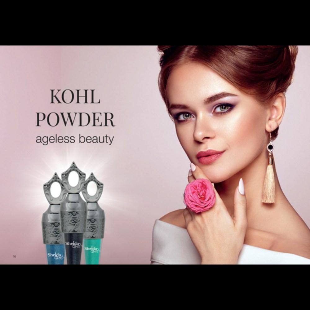 Sheida Powder Kohl Eyeliner Authentic Black Eye Pencil Stick Surma Sada Mineral Special Summer Makeup Look Colorful, Black, 1 Piece