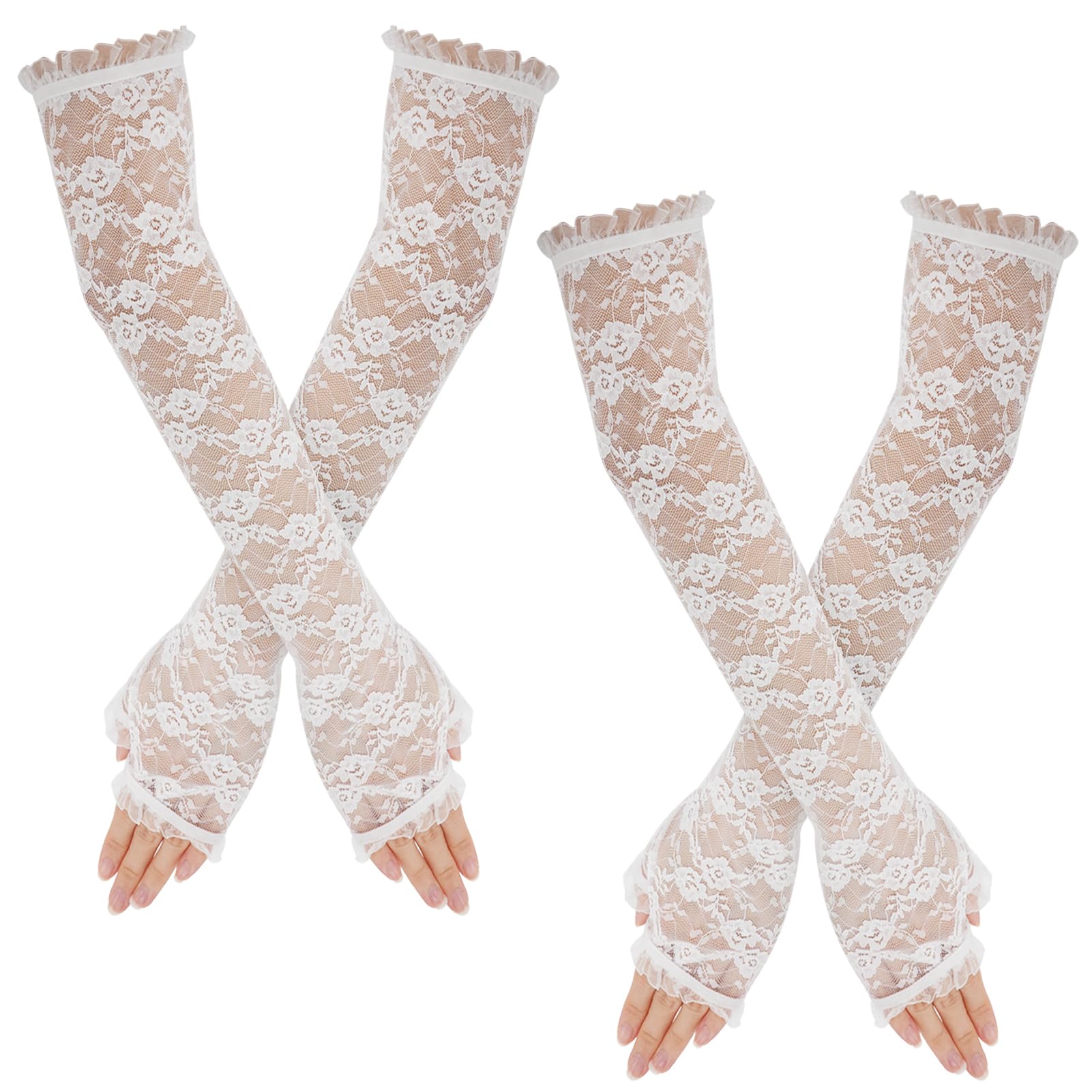 

Рука Легкий Рука Солнце Кружево Рука Белый Белый [Panegy] Женские Накидки, Накидки, Защита, Перчатки, Длинные, Красивые, Перчатки, Митенки, А +