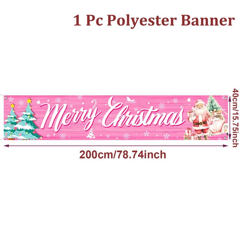 

Рождественская елка Баннер Веселое рождественское украшение для дома 2024 Баннер Санта-Клауса Рождественское украшение Навидад Натал Подарок на Новый год 2025