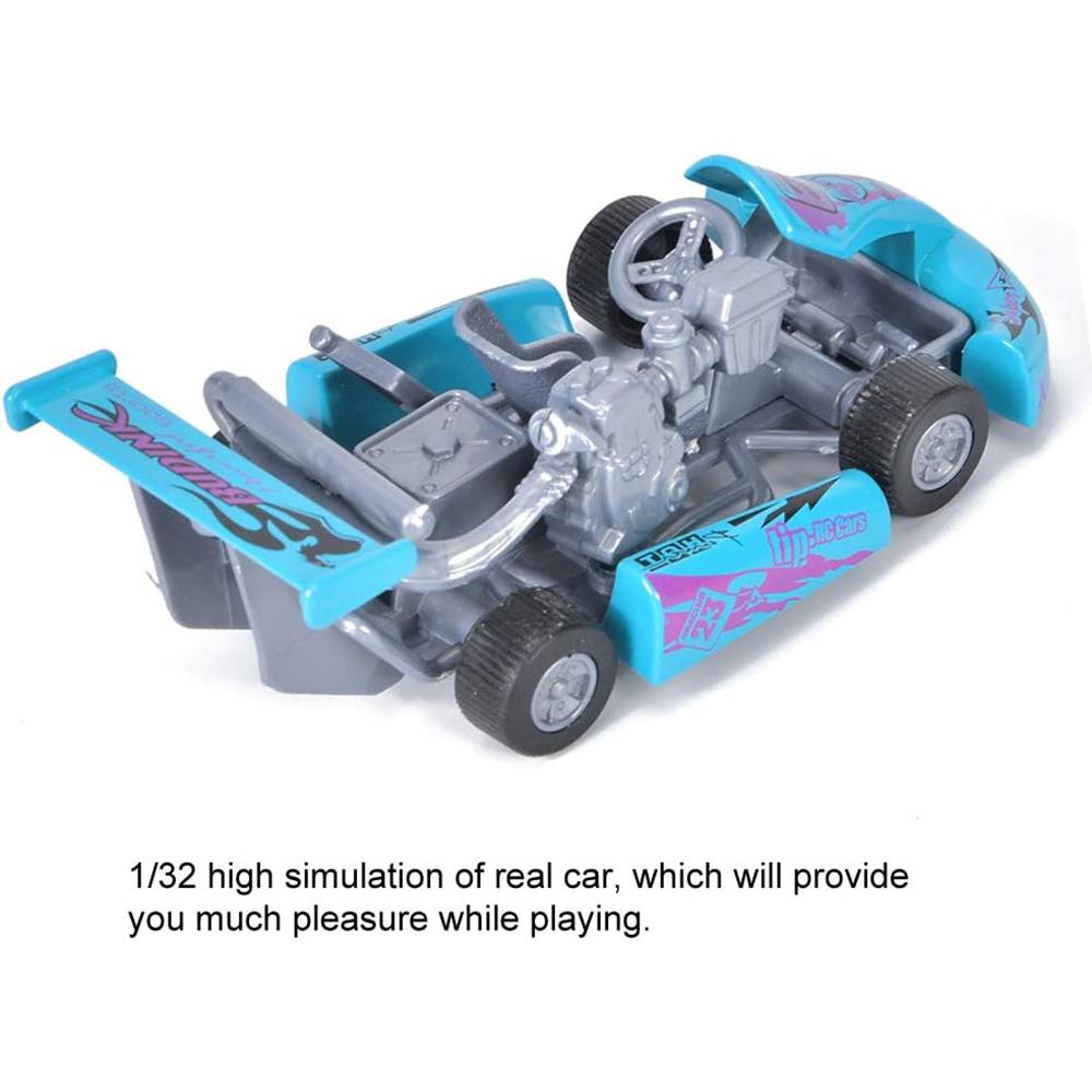 1/32 Scale Kid Model Car Toy, Baby Children Alloy Pull Back Racing Go-Kart Mini Car Vehicles Toys for Toddlers Boys Girls Christmas, New Year Gifts