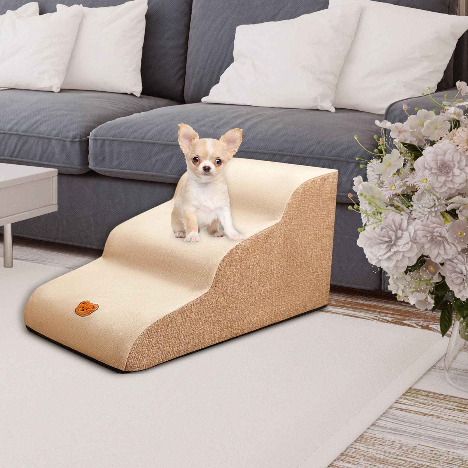 

Лестницы для собак, пандусы, лестница для домашних животных, очень широкий нескользящий универсальный диван-кровать для небольших высоких кроватей 3 Tiers