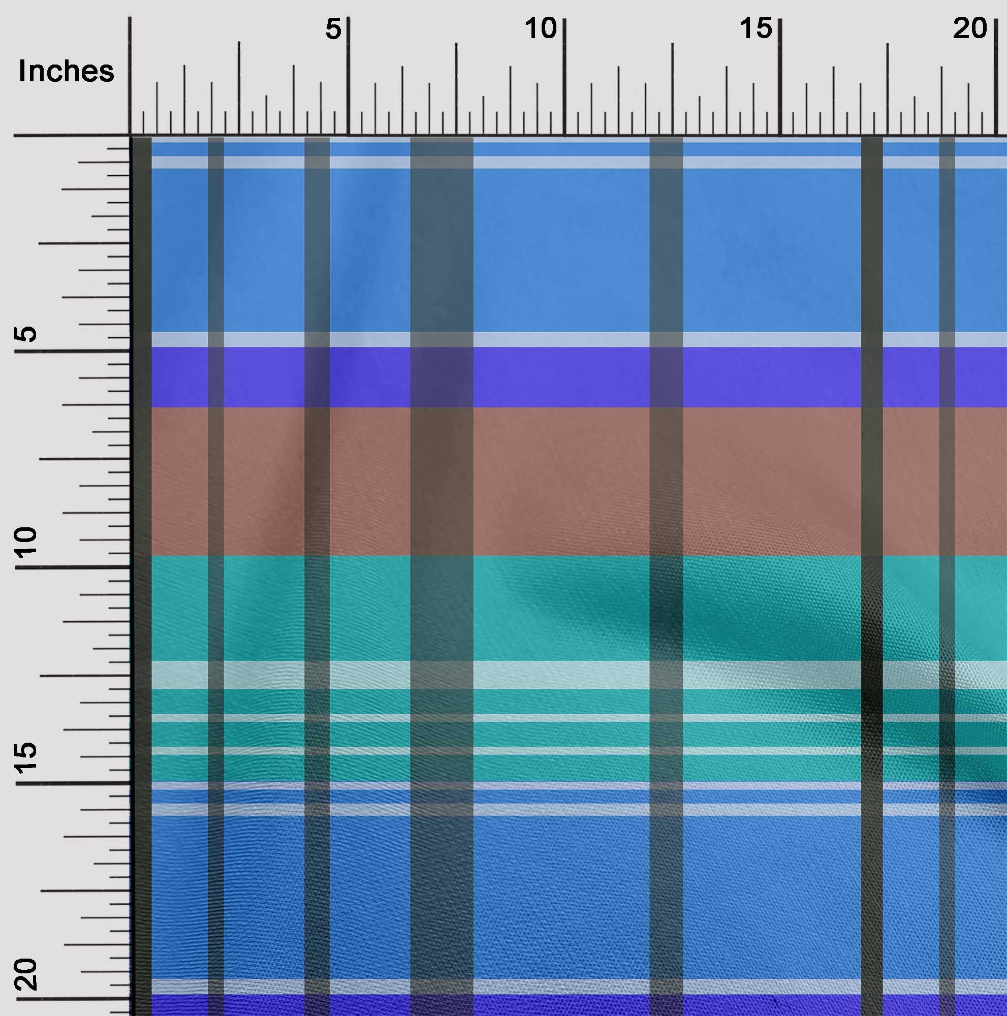 

OneOone Cotton Flex Green Fabric Madras Check Sewing Ремісничі проекти Друк на тканині 40 дюймів 42 Inch Wide - Viscose Chiffon синій