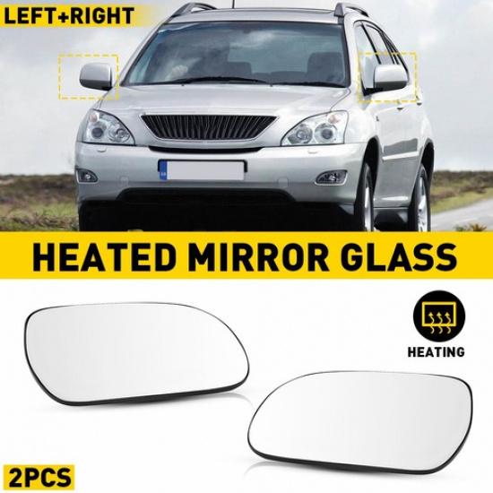Pair Door Mirror Heated Side Glass For Lexus 2004-2009 RX300 RX330 RX350 RX400H