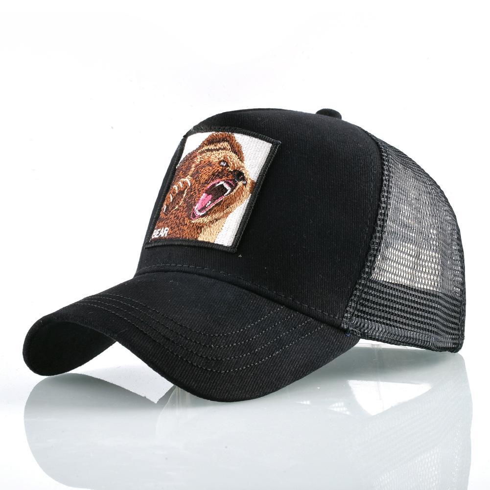 Animal Embroidery Baseball Cap Male Truck Driver Hat Female Cap Outdoor Net Hat