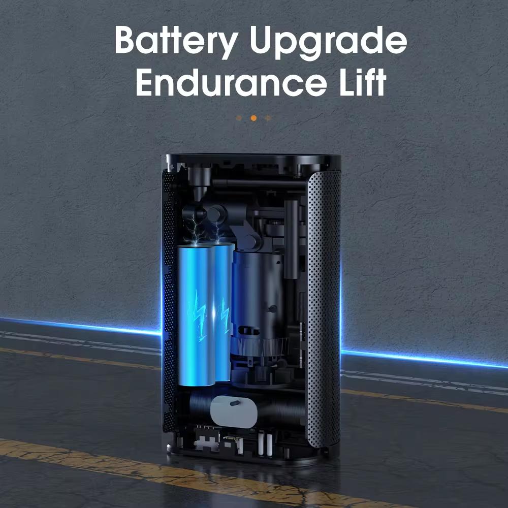 Carsun Portable Inflator Compressor Pump Cordless Electric Tire Pump Smart Digital Display with LED Light for Car Motorcycle Bicycle Tire Ball