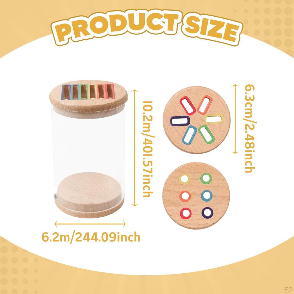 Shape Color Sorting Toys Sorter Wooden Recognition Fine Motor Skills Early Educational