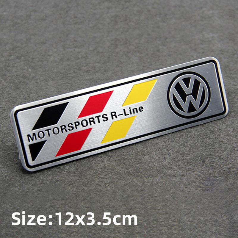 LMN1 Emblems Volkswagen Series Aluminum Badge Car Body Stickers Decals For VW GTI Polo Golf Passat Tiguan Arteon Touareg Taigo Caddy