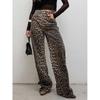 Leopard Print Casual Pants Fashion Sexy Street Style High Waist Straight-leg Leopard Print Casual Pants