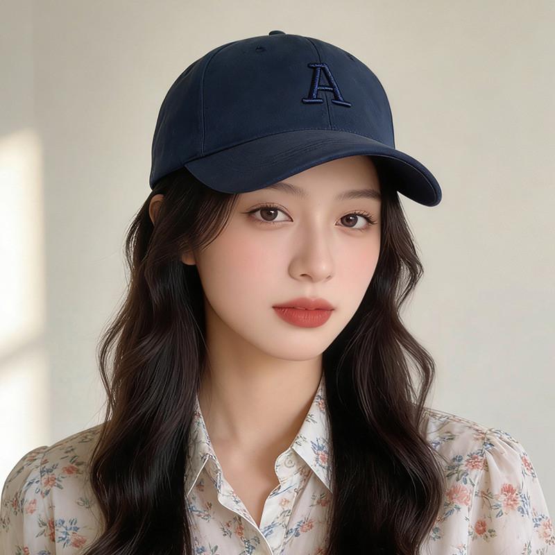 Cotton Embroidered Letter Baseball Cap For Women Men Sun Protection Casual Wear Spring