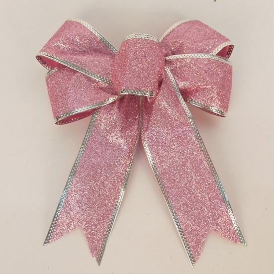 Frostet Skinnende Med Ståltråd Knyttet DIY Julebue Juletre Bånd Sløyfe Anheng Gaveeske Dekor Festartikler