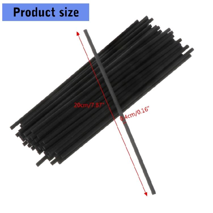 10 Pack Fiber Aromatic Diffuser Sticks 20cm Length 4mm Diameter Suitable For Bedrooms Desks Lounges Home Office Spa Use