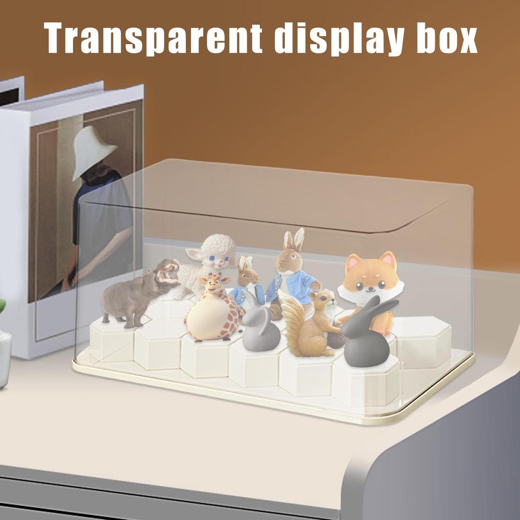 Figure Display Case Clear Display Holder For Figures Detachable Cube Stand Design Boxes For Shelf Corner Bookshelf Miniature