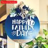 2d Flat 20*20cm, Happy Father's Day Front Door Decor, Father's Day Door Sign, Front Door Hanger, Welcome Door Wreath, Happy Father's Day, Gift for Dad