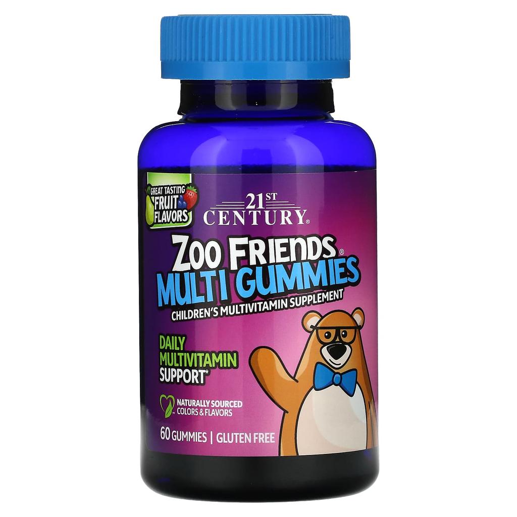 21st Century, Zoo Friends, Multi Gummi, Fruit, 60 Gummies