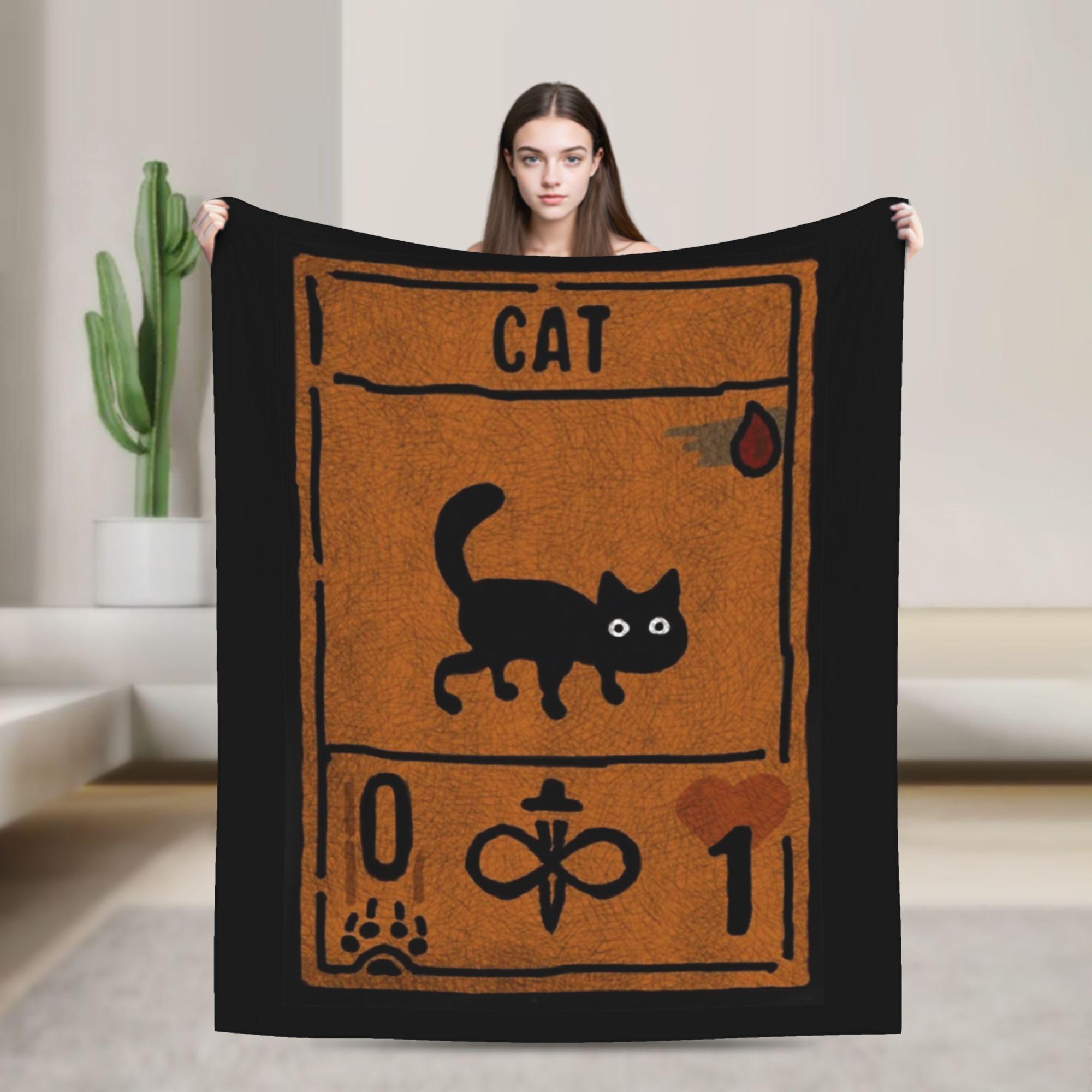 Inscryption Blanket Coral Fleece Plush Spring Autumn  Breathable Ultra-Soft Throw Blanket for Bed Bedroom Bedspreads 75X95CM