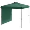 Folding Garden Tent of 2.5x2.5 M with Adjustable Height Anti-UV with 1 Side Wall and Sand Bags Green