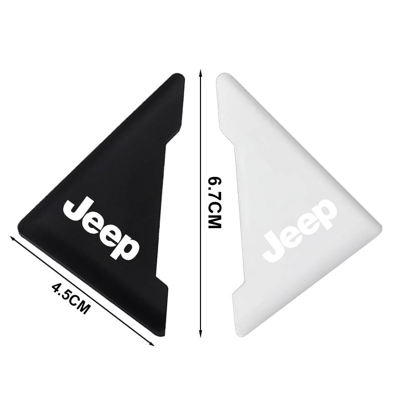 2Pcs Car Door Corner Silicone Protective Anti-Collision Cover for Jeep Renegade Compass Grand Cherokee Wrangler Jk Gladiator