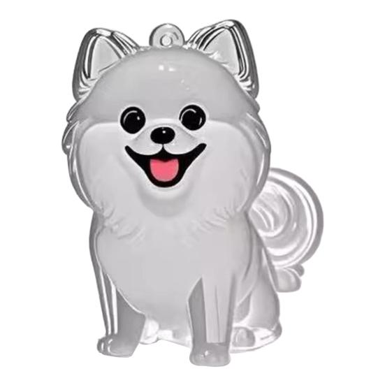 Psí klíčenka Personalizovaná památka na mazlíčka Průhledná akrylová skořápka Corgi Pomeranian Buldok Lehká klíčenka s plemenem psa