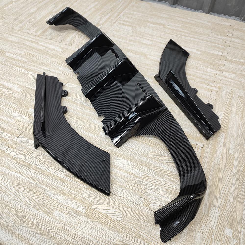 For BMW 2 Series F87 M2 M2C Coupe Competition 2016-2022 Car Rear Bumper Splitter Lip Diffuser V Style ABS Black Bodykits Tuning