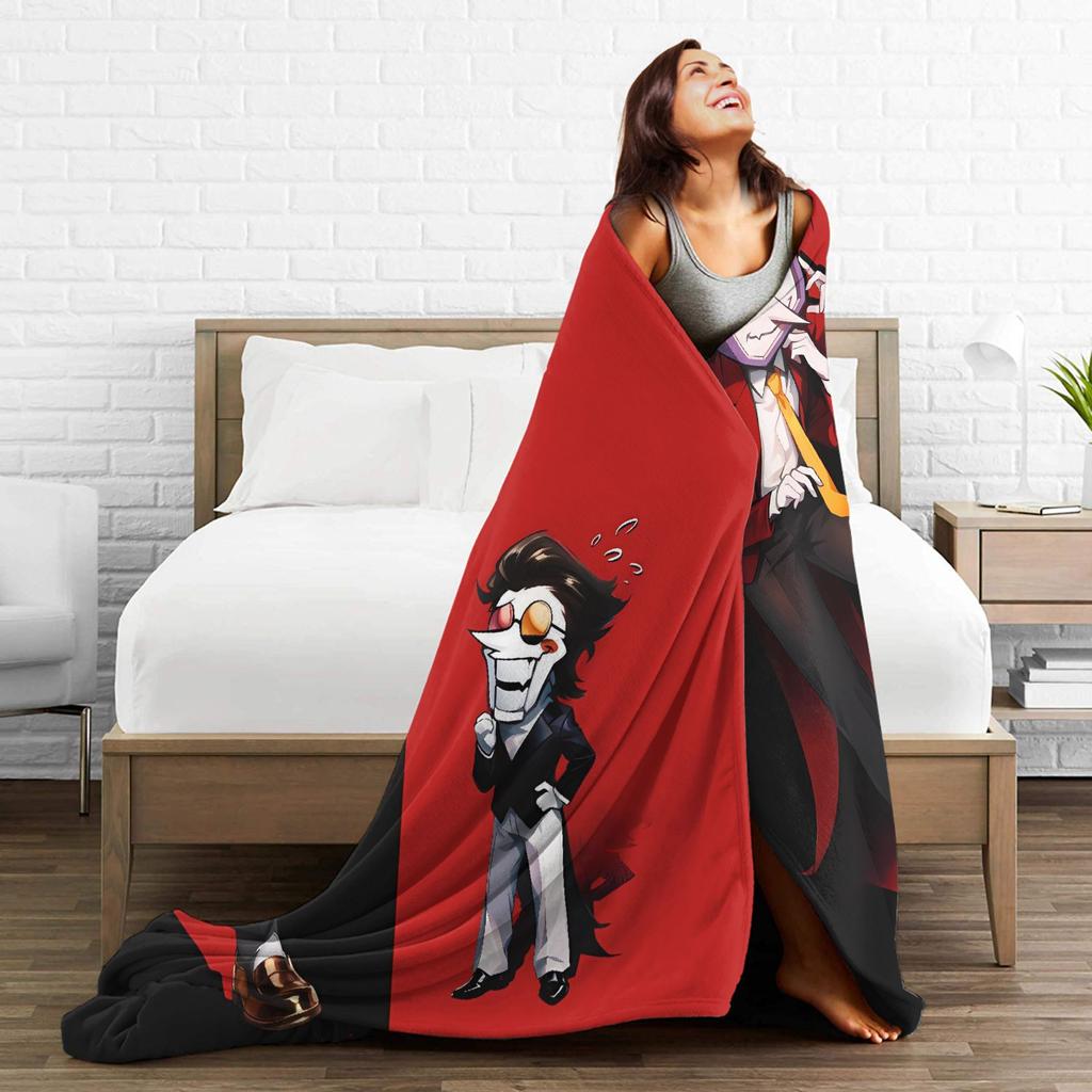 Spamton And Tenna Child Of Divorce Deltarune Game Blanket Super Warm Plush Throw Blanket For Outdoor Flannel Bedspread Bed Cover