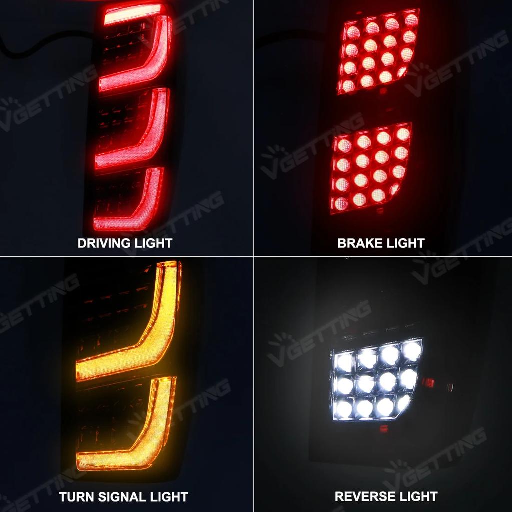 1 Pair Car LED Tail Light Assembly For Isuzu Dmax D-max 2021 2022 2023 2024 Rear Turn Signal Brake Reverse Lights Taillight 12V